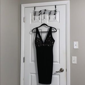 Black dress with lace accent